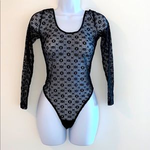 Victoria’s Secret Long Sleeve Lace Bodysuit Teddy